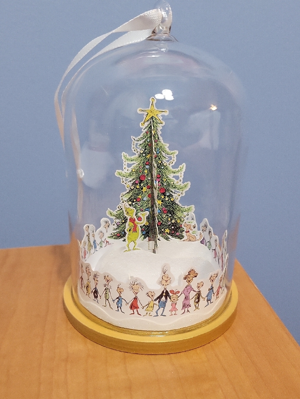 Hallmark Signature Grinch Holiday Glass Dome Ornament with Tree